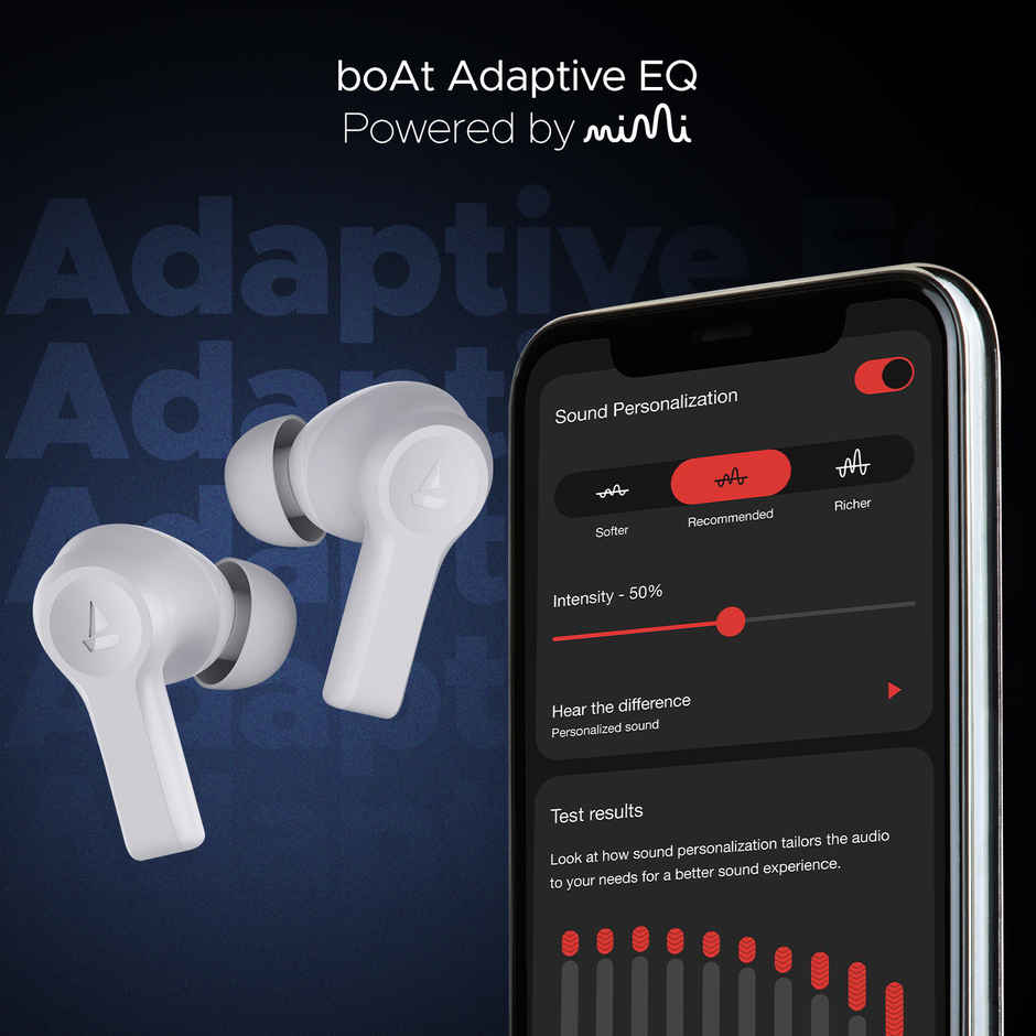 boAt Nirvana Lucid w/ 32 dB ANC, Multi-Point Connectivity, in-Ear Detection, 60HRS Playback, Hearables App, 4 Mics ENx, IPX5 Truly Wireless in Ear Earbuds, TWS Ear Buds(Zinc White)