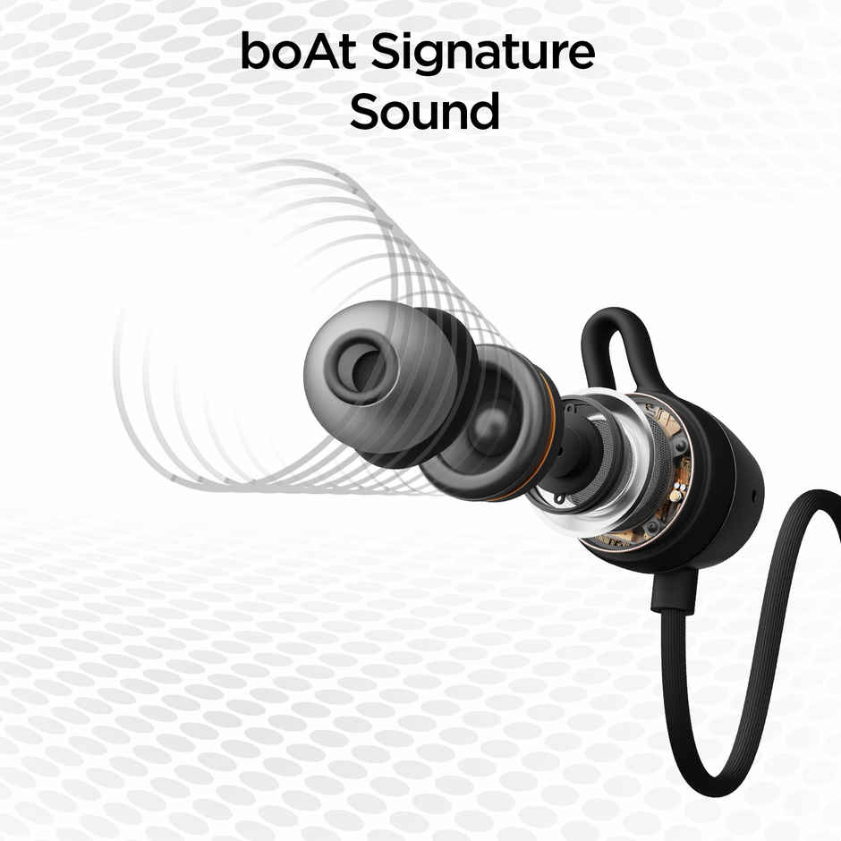 boAt Rockerz 109 BT Neckband with 40H Playtime, ENx Technology, BTv5.3 & BEAST Mode - Active Black