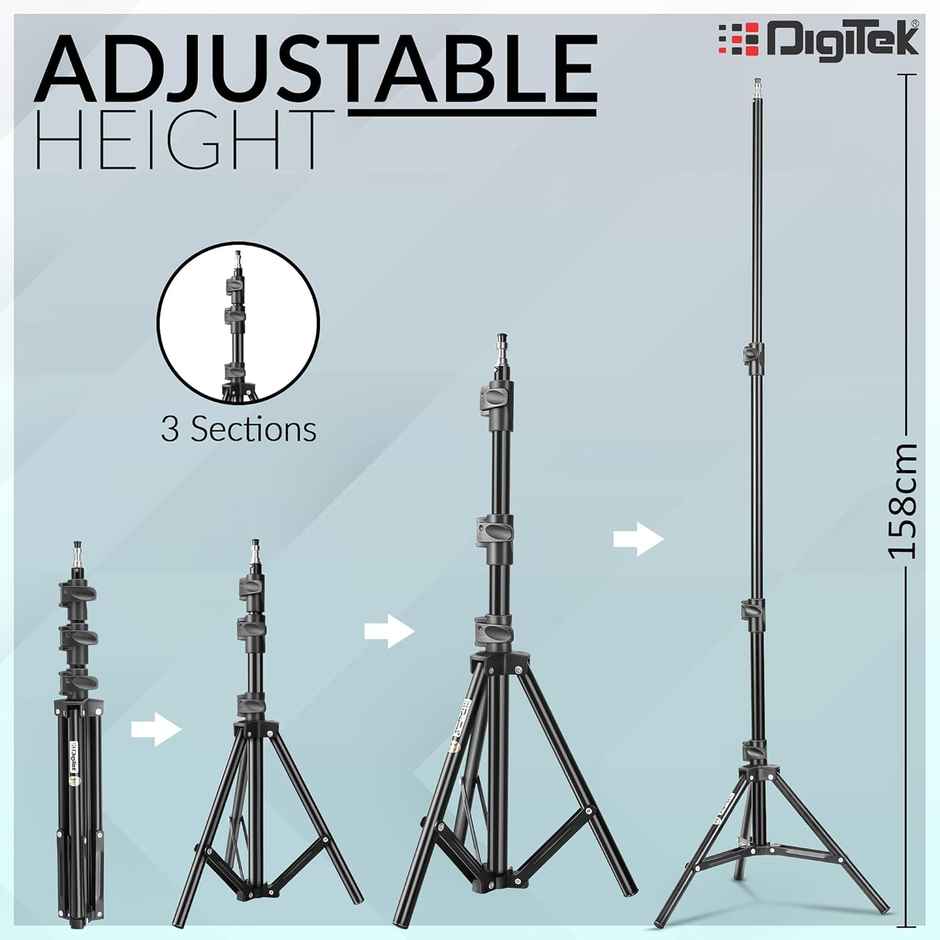 Digitek Dls-006Ft Lightweight & Portable Aluminum Alloy Light Stand For Ring Light