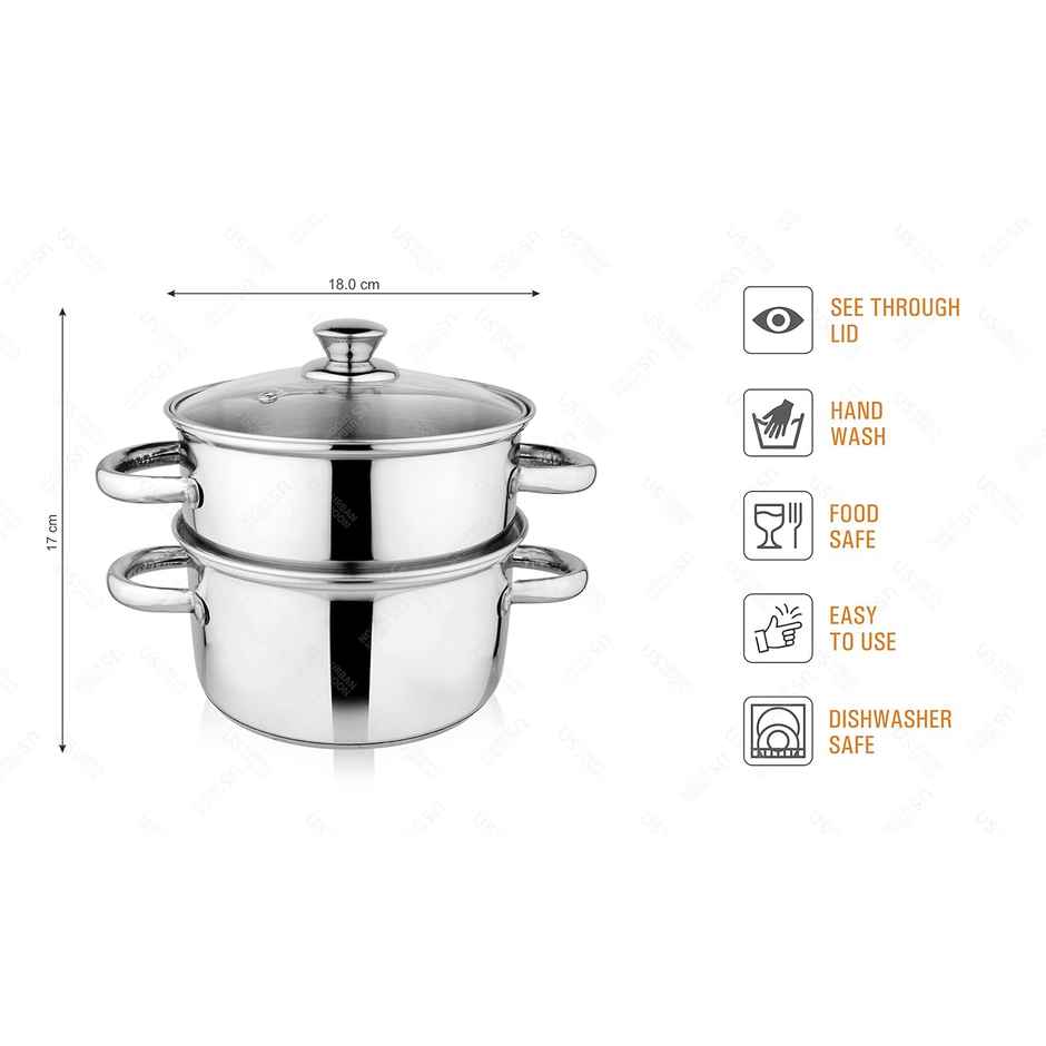 BAY6 Steamer 2 tier (encapsulated bottom) - 18 cm