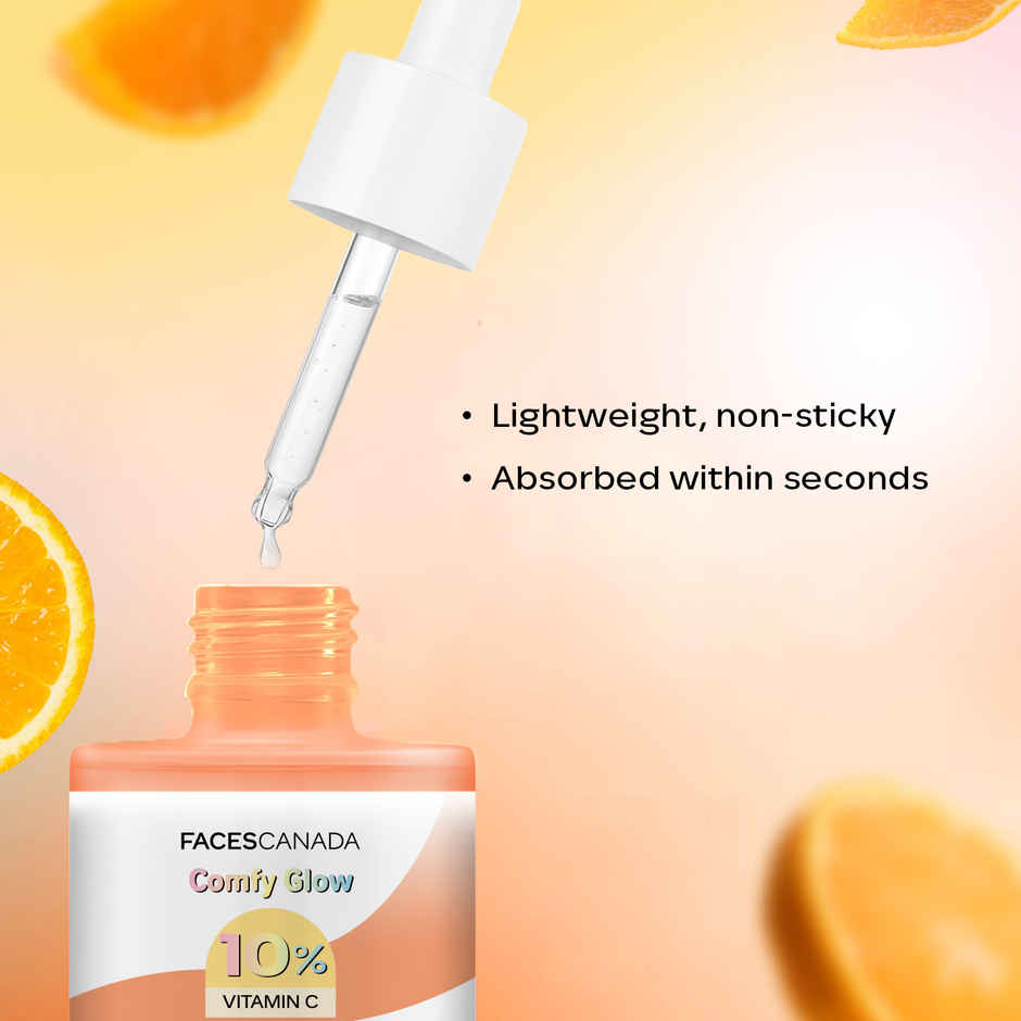 FACES CANADA Comfy Glow 10% Vitamin C Face Serum | Brightens Complexion