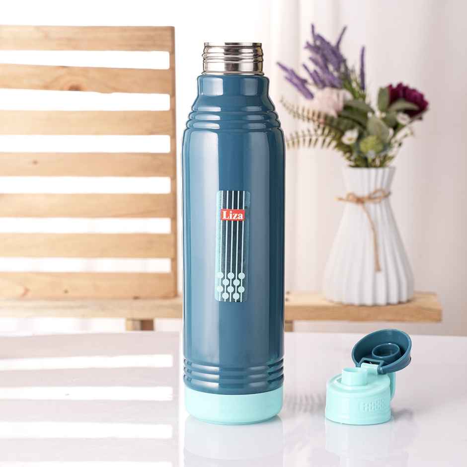 Liza Industries Steel Smart Inner Steel Insulated Bottle | 600 ml | Colour May Vary