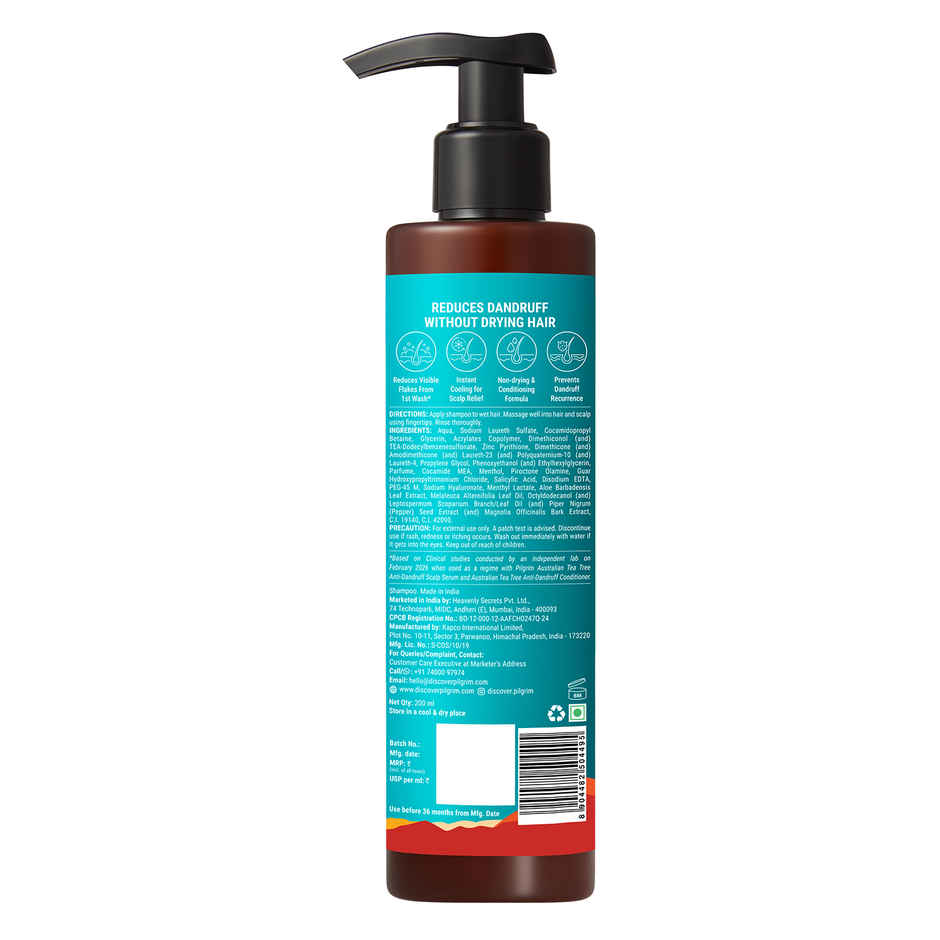 Pilgrim Australian Tea Tree & Salicylic Acid Anti-Dandruff Shampoo with Cool Menthol