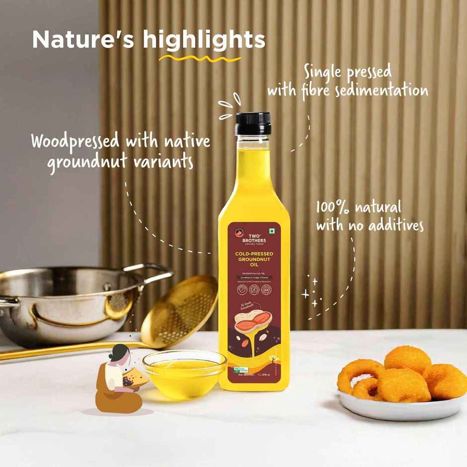 Two Brothers Groundnut Oil Cold-Pressed Single-Filtered