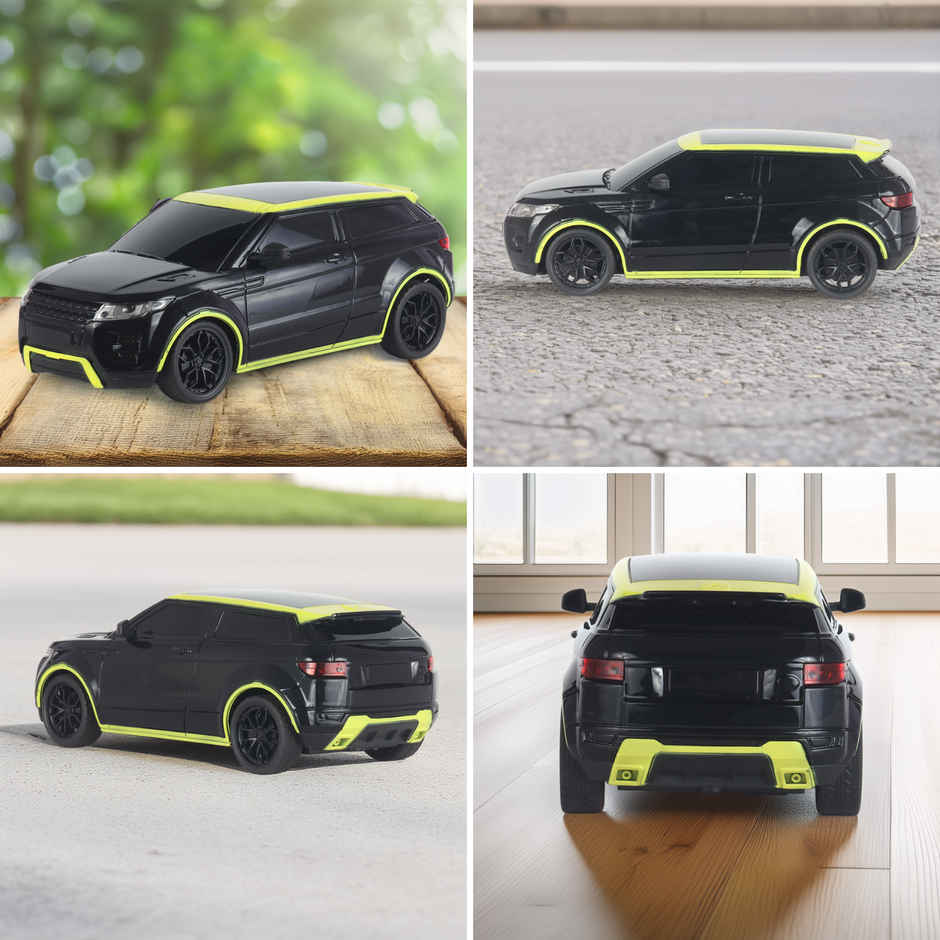 Race N Roll 1:24 Rechargeable Hi Speed Mini Remote Control Car - Rov Black & Lime Top