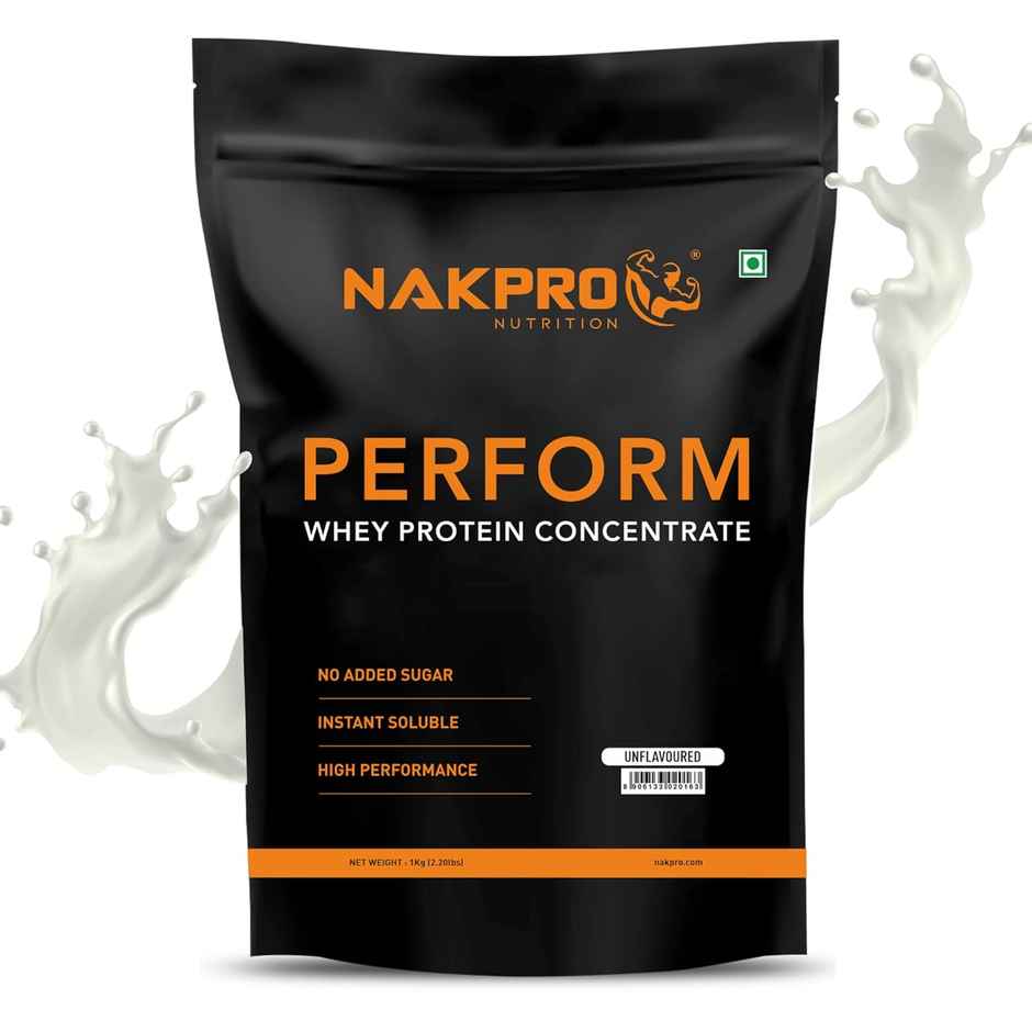 Nakpro Perform Whey Protein Concentrate Unflavoured 26G Protein 5.7G Bcaa