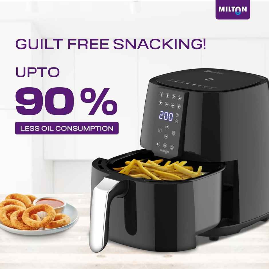 Milton Rapid Digital Air Fryer 4.2L | 1450W | 360 degree High Speed Air Circulation
