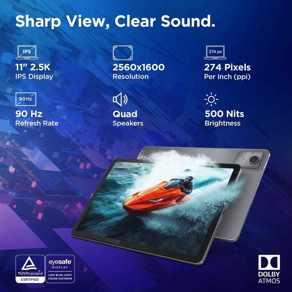 Lenovo Idea Tab 11 | 5G + Wi-Fi | 2.5K Display | AI Tablet | 8GB + 256GB | Android 15 | Luna Grey