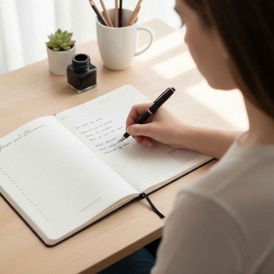 DRAWGUUD A5 Journal Notebook, Leatherite |Hardback,100 GSM 256 Pages Lined | Brown | 14.5 x 21.3 cm