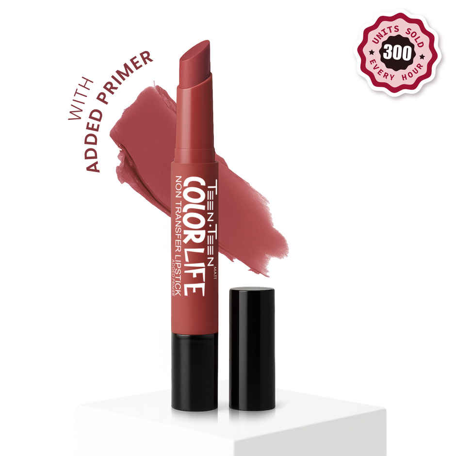Teen.Teen Color Life Nontransfer Lipstick With Primer - Bollywood Nude