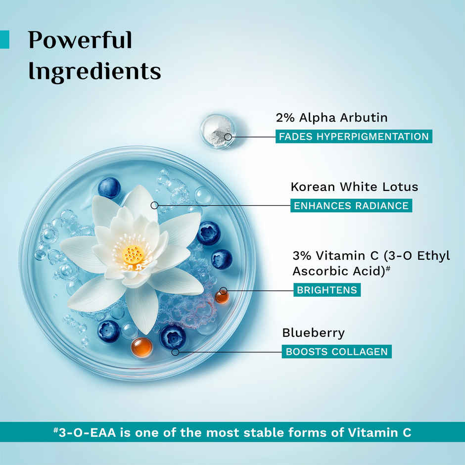 Pilgrim Brightening Skin Face Serum with 2% Alpha Arbutin & 3% Vitamin C for Pigmentation & Glow