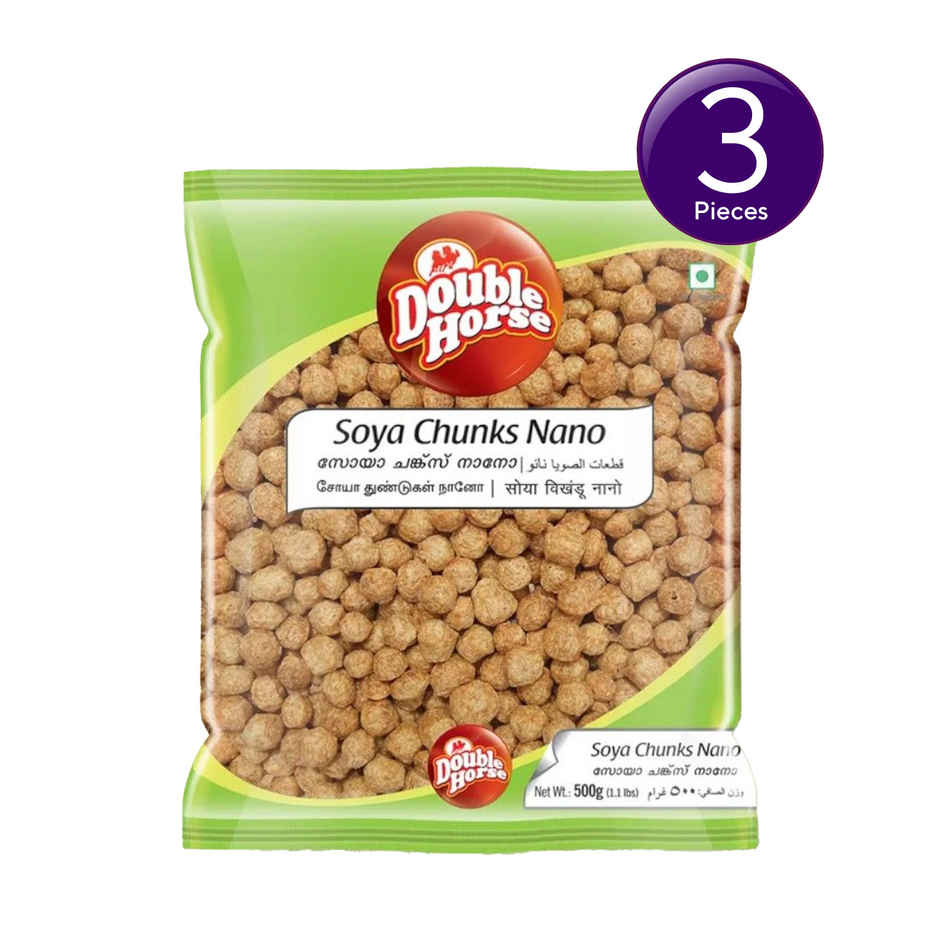 Double Horse Soya Chunks Nano Combo 