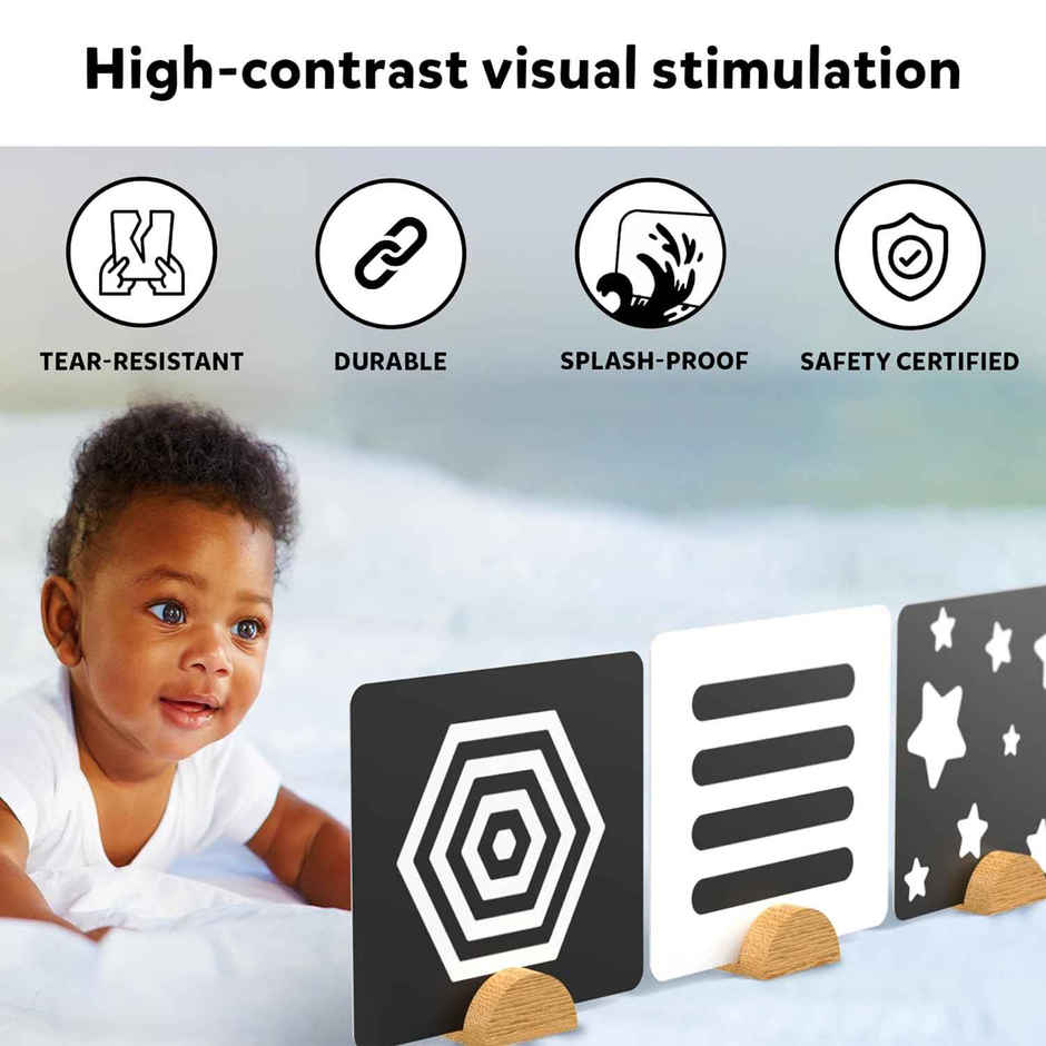 Skillmatics Large Flash Cards For Babies & Infants - High Contrast