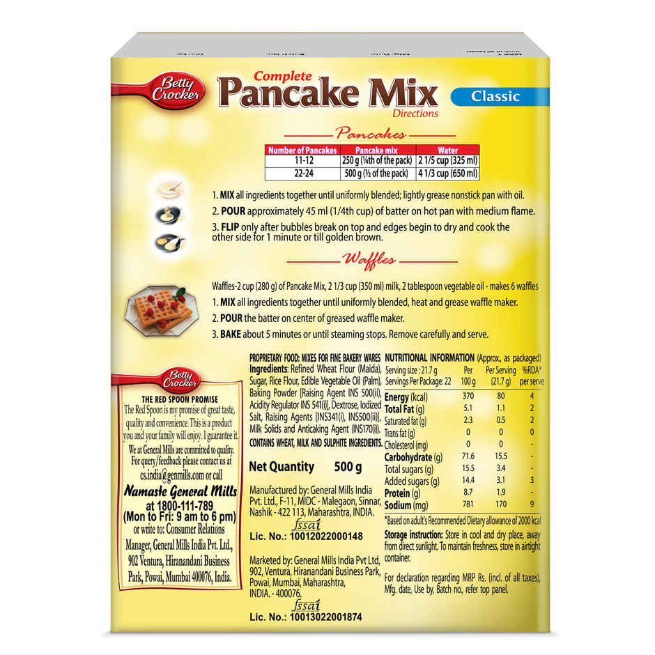 Betty Crocker Complete Classic Pancake Mix Pancake Mix For Kids