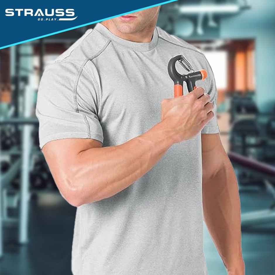 Strauss Adjustable Hand Grip Strengthener | Black & Orange