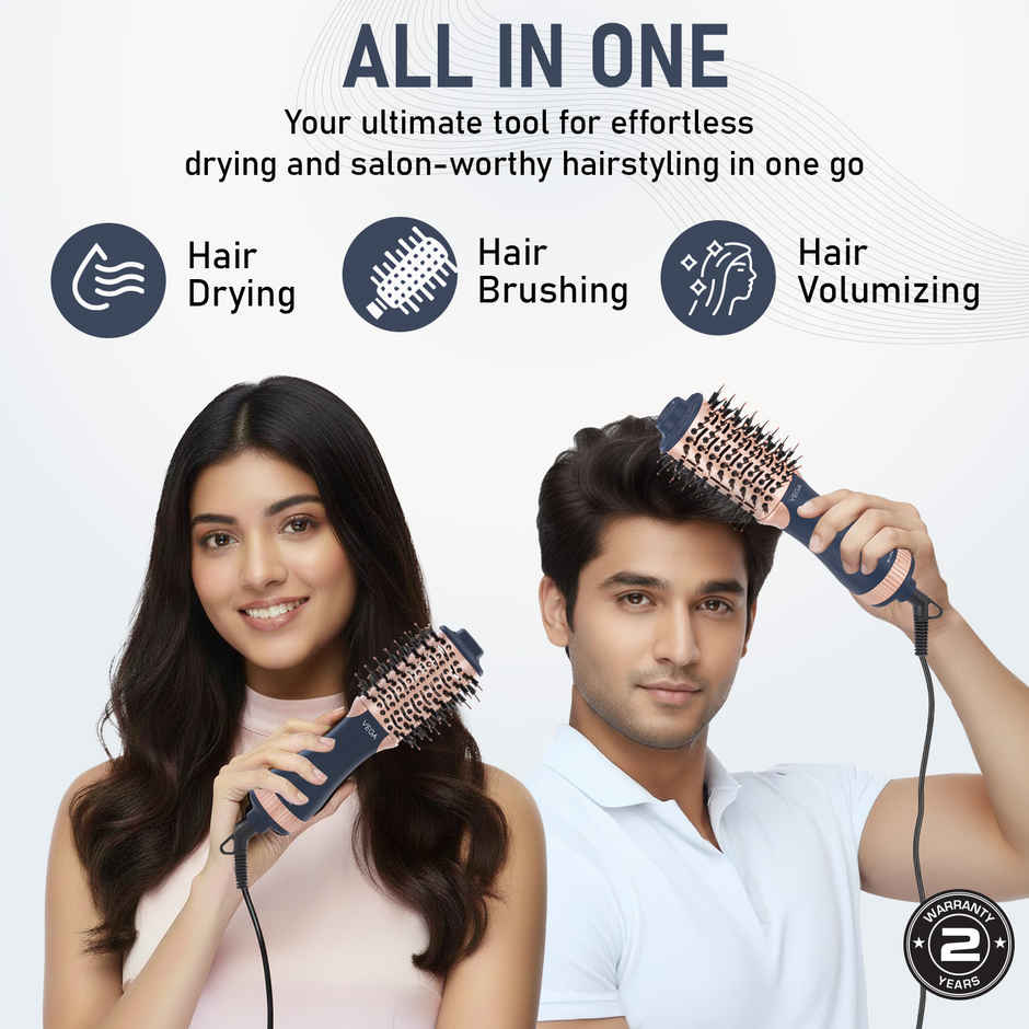 VEGA LitStyle L4 Volumizer Hair Dryer Brush | Hot Air Hair Dryer Brush for Women | Blow Dry