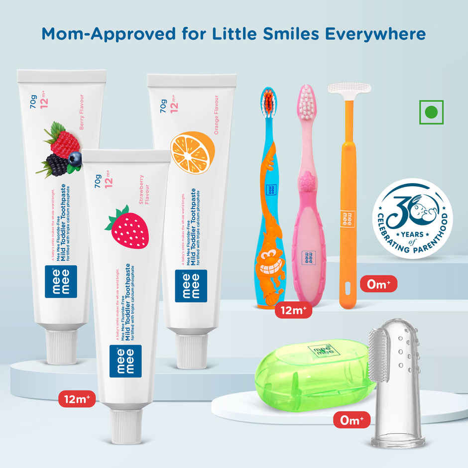 Mee Mee Fluoride-Free Toothpaste For 1 to 5 Years- Strawberry