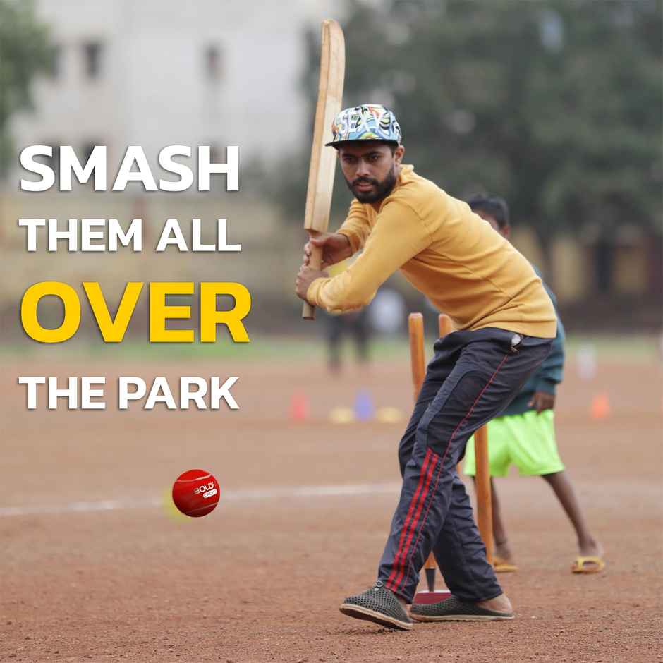 Boldfit Cricket Tennis Ball For Tournament, Street Match Lawn Cricket Pack Of 6 Red