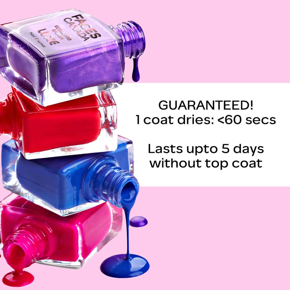FACES CANADA Ultime Pro Splash Luxe Nail Enamel | Quick-drying | Lasting | Heliotrope