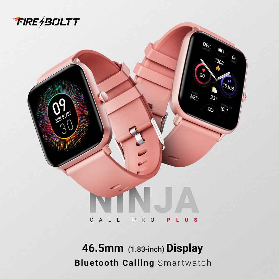 Fire-Boltt Ninja Call Pro Plus | 1.83" Display | BT Calling | Women's Edition - Pink