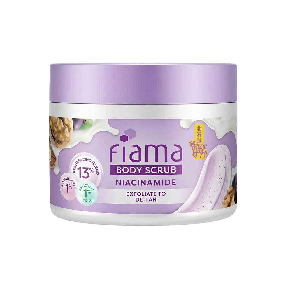 Fiama De Tan Body Scrub with 1% Niacinamide | Exfoliating Scrub for Instant Brightness