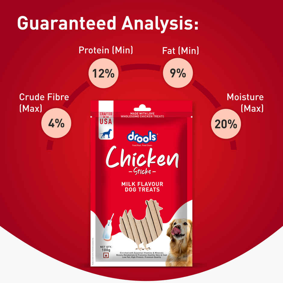 Drools Chicken Milk Flavor Dog Treats Sticks
