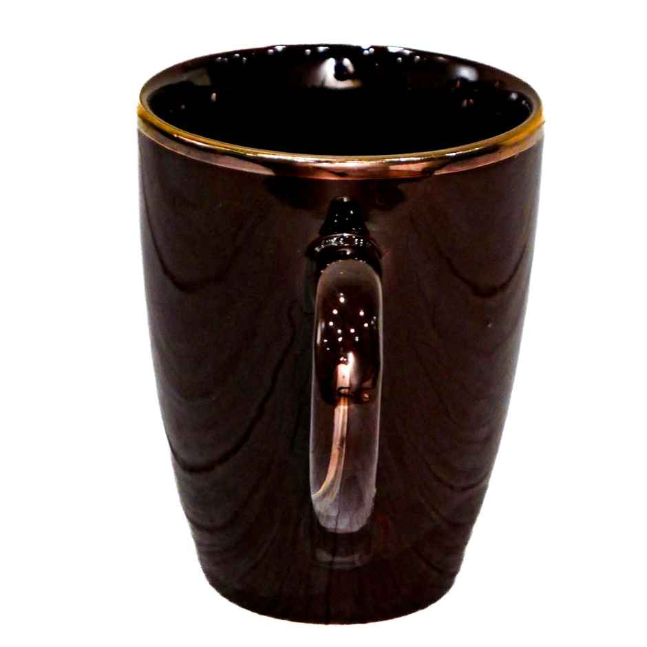 Femora 22K Liquid Gold Ceramic Coffee Mug (320Ml) Brown 2 Piece