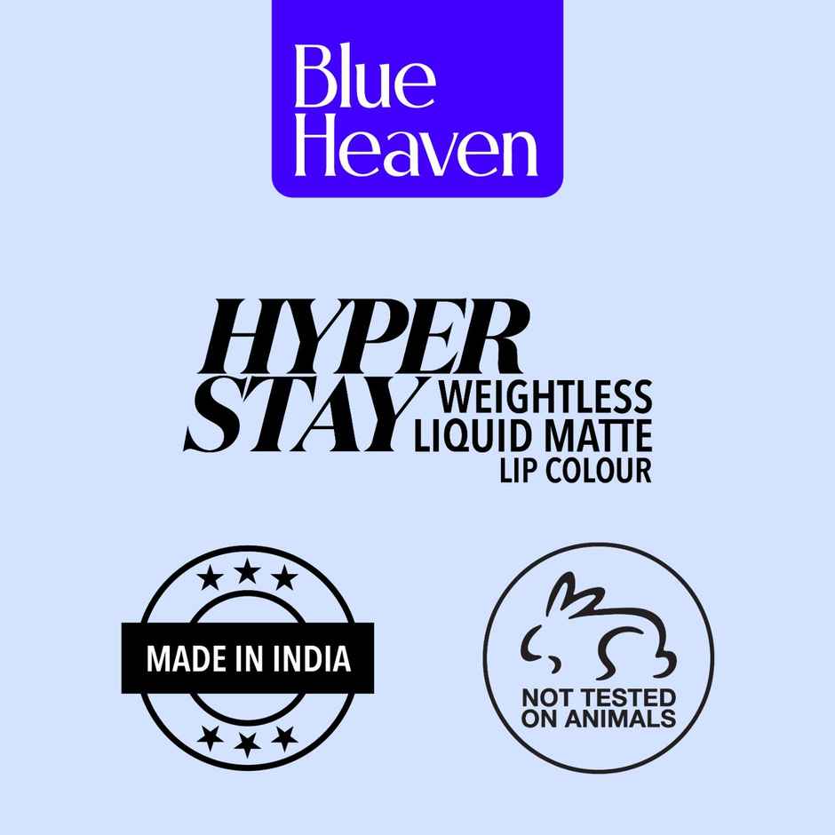 Blue Heaven Hyper Stay Weightless Liquid Matte Lipstick | Chocolate Syrup 15
