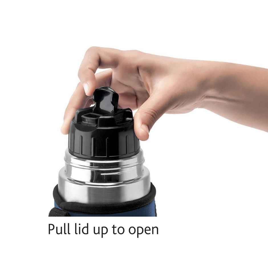 Borosil Thermo Stainless Steel Water Bottle - 1 L | Double Wall Vacuum Insulated Flask