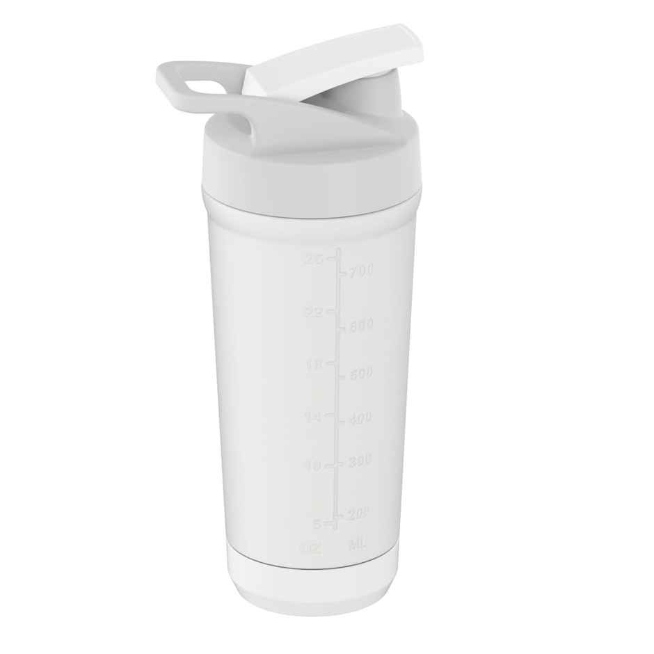 MuscleBlaze Stainless Steel Gym Shaker Pro - White