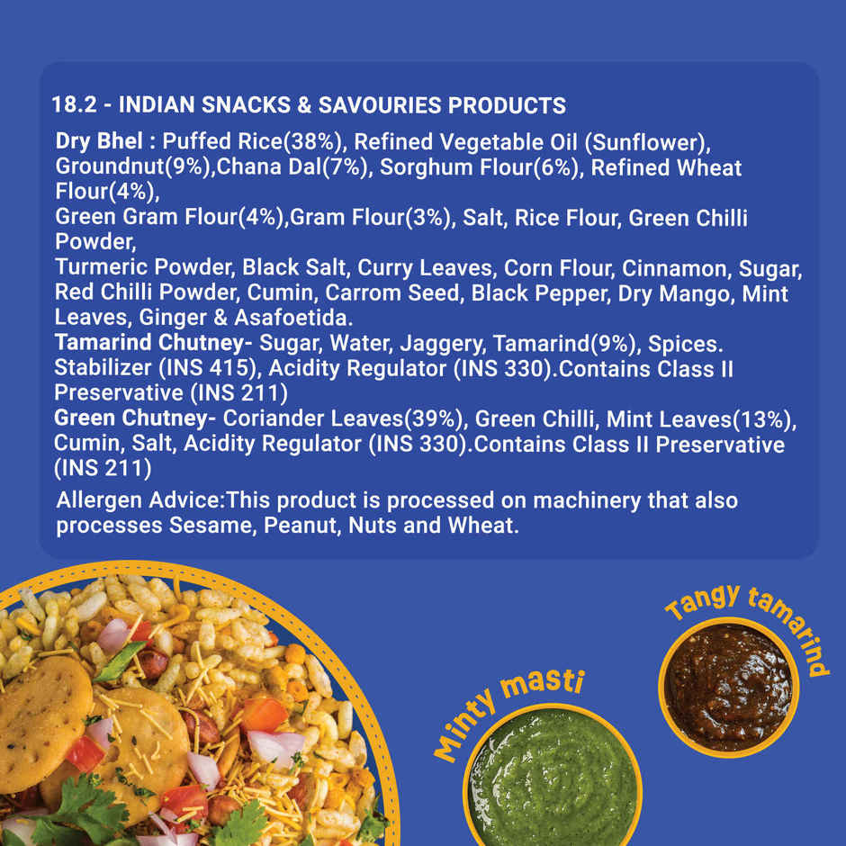 GO Desi Bombay Bhelpuri With Chutney, No Palm Oil