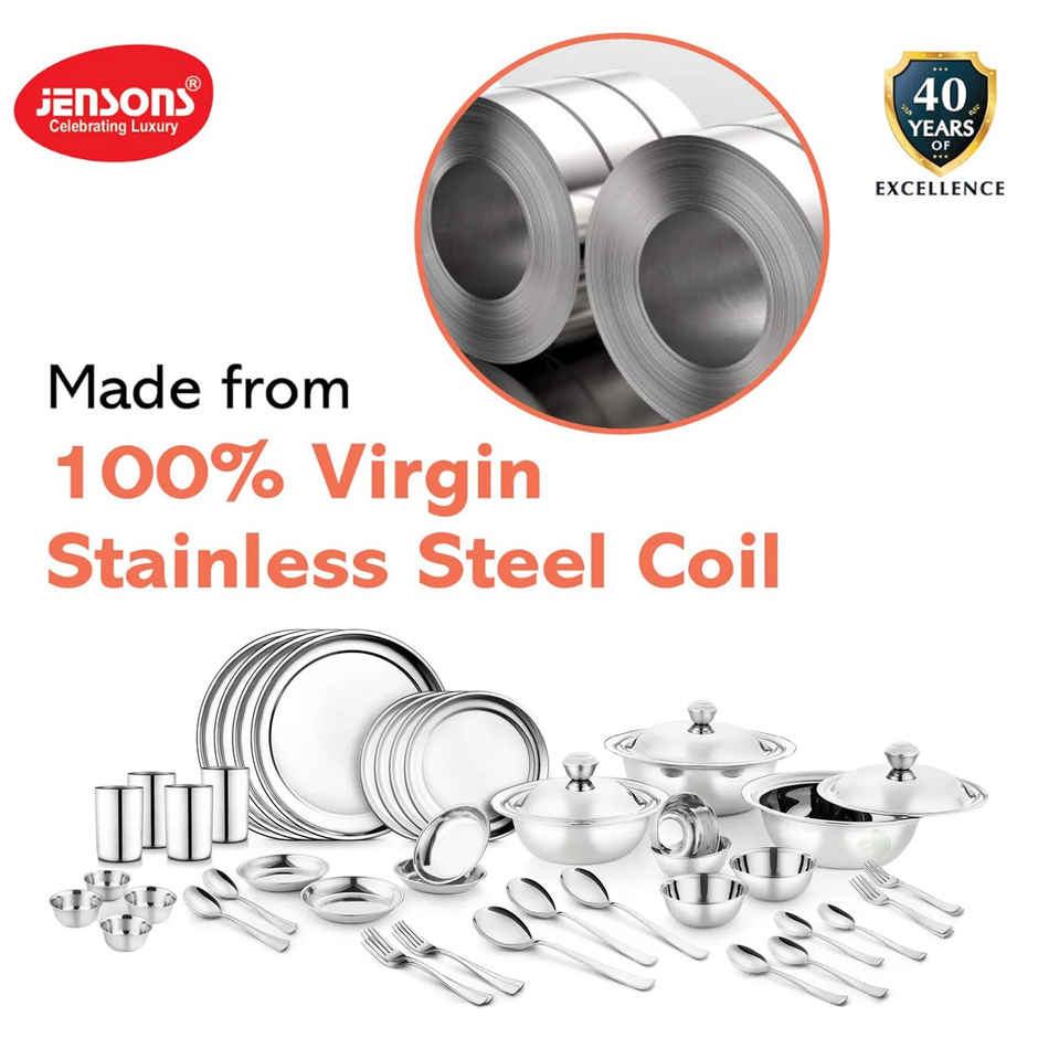 Jensons 46 Pcs Dinner Set Plain