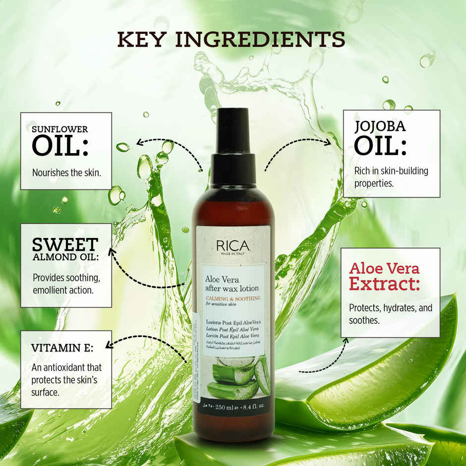 Rica Aloe Vera After-Wax Lotion | Moisturize Skin After Wax