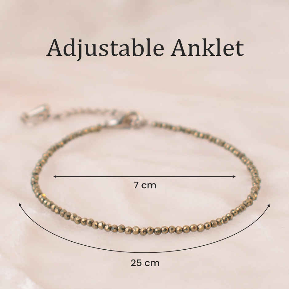 Astrotalk Raw Pyrite Anklet