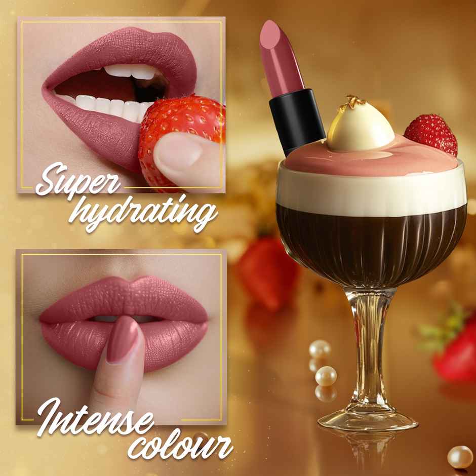 Faces Canada Comfy Matte Velvet Touch Lipstick - Berry Smoothie 04,4.2 g | 8Hr Stay | Intense Color