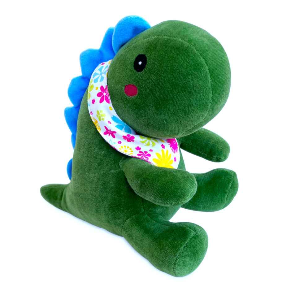 Webby Plush Cute Sitting Dinosaur Stuffed Soft Toys for Kids | 25 cm | Green