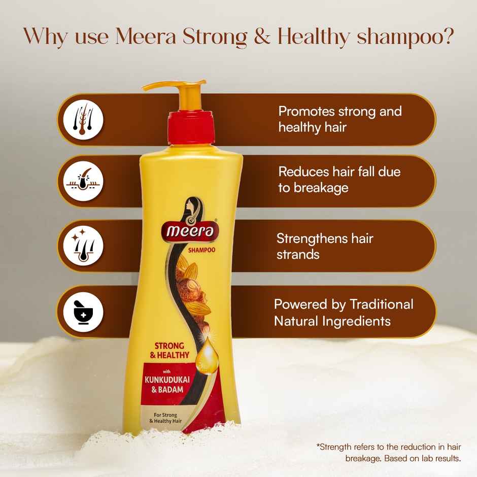 Meera Strong and Healthy Shampoo With Kunkudukai and Badam