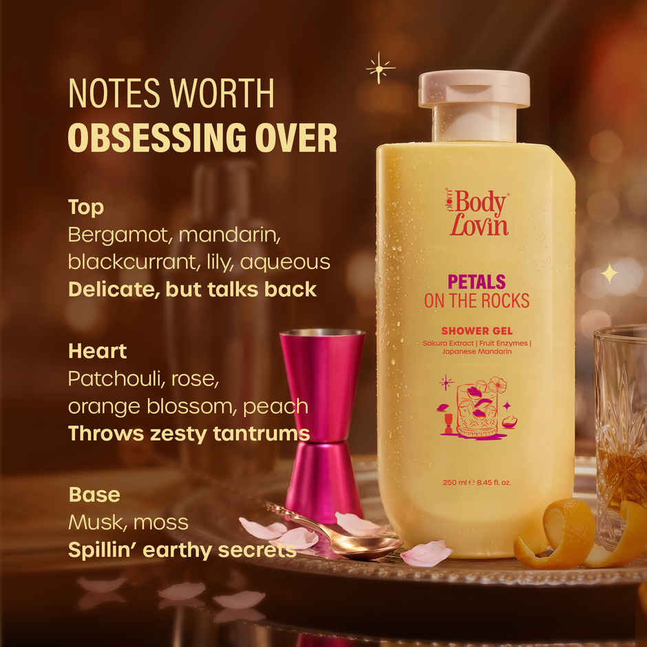 Plum BodyLovin Petals On The Rocks Shower Gel