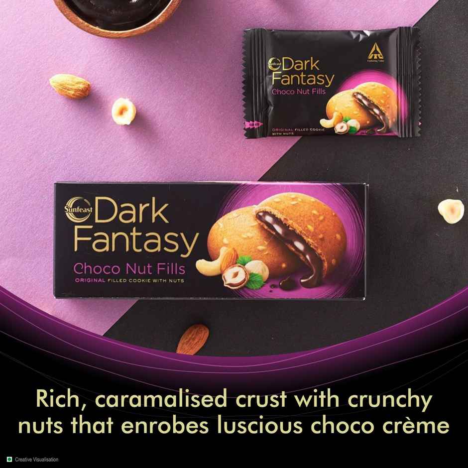Sunfeast Dark Fantasy Choco Nut Fills Cookies