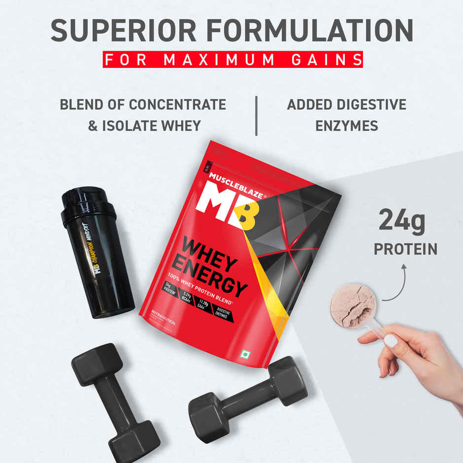 MuscleBlaze Whey Energy Powder - Chocolate