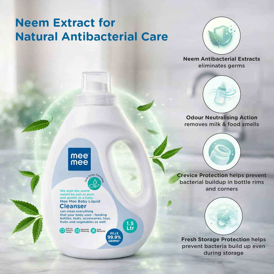 Mee Mee Baby Liquid Cleanser for Bottles | Nipples | Accessories | Toys | Fruits & Vegetables
