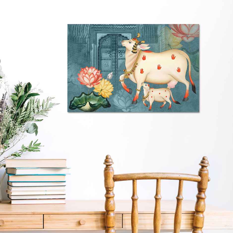 Paper Plane Design Indian Ethnic Traditional Wall Poster | Size 12 x 18 Inch | D89