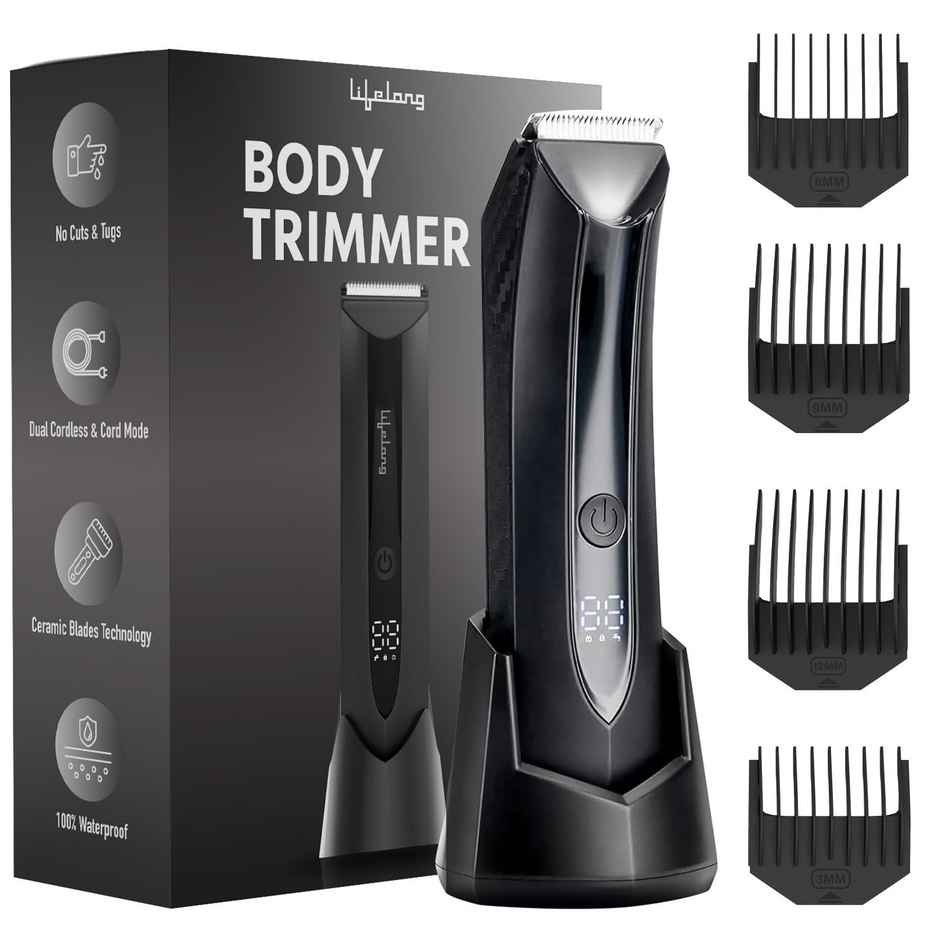 Lifelong Intimate Private Parts Body Trimmer for Men | 100 Mins Runtime | Rechargeable