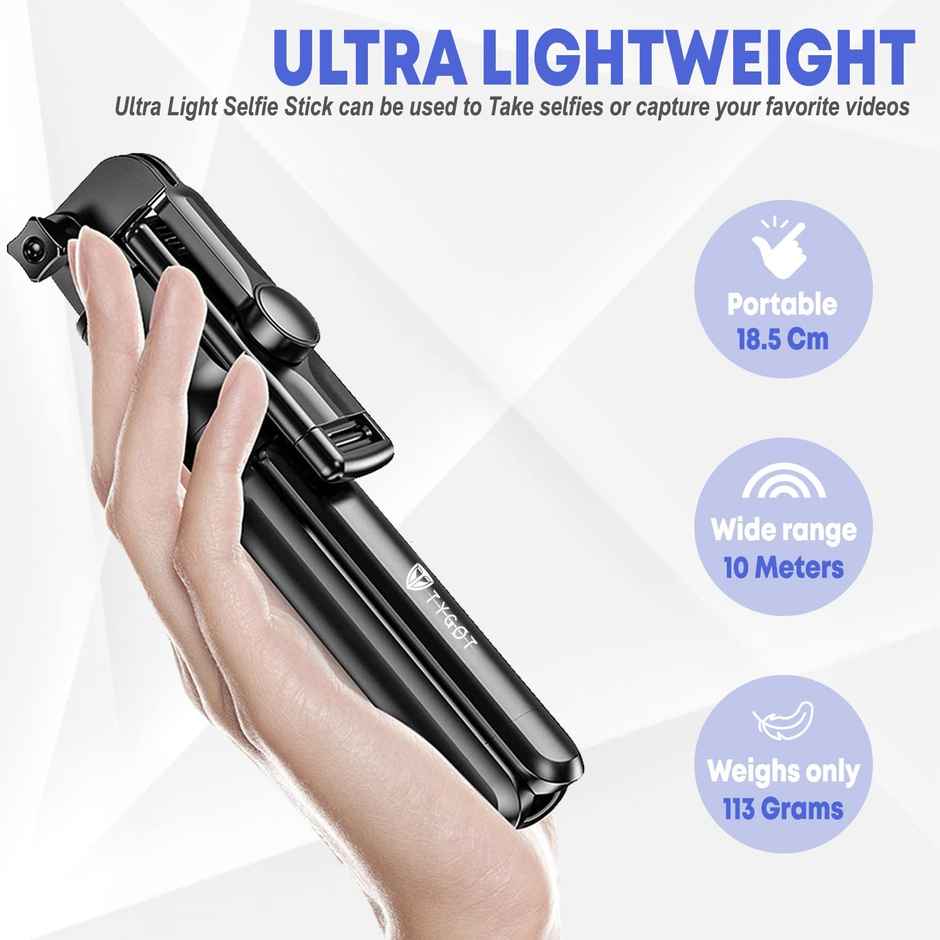 Tygot Bluetooth Extendable Selfie Stick,  3-in-1 multifunctional selfie stick