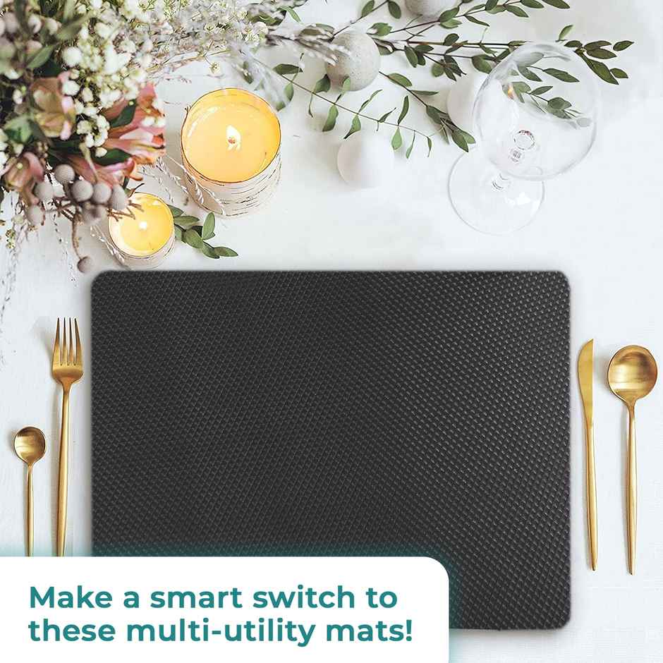 Senego Anti Slip Mat 5m, Shelf Liner Mat for Kitchen/Cupboard/Drawers/Bathroom (45 cm x 5 m), Black