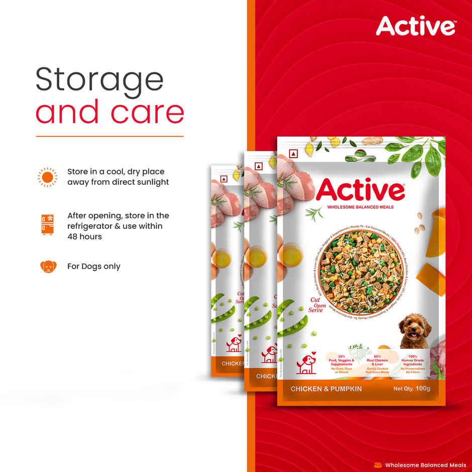 Active Chicken and Pumpkin Biryani Fresh Dog Food