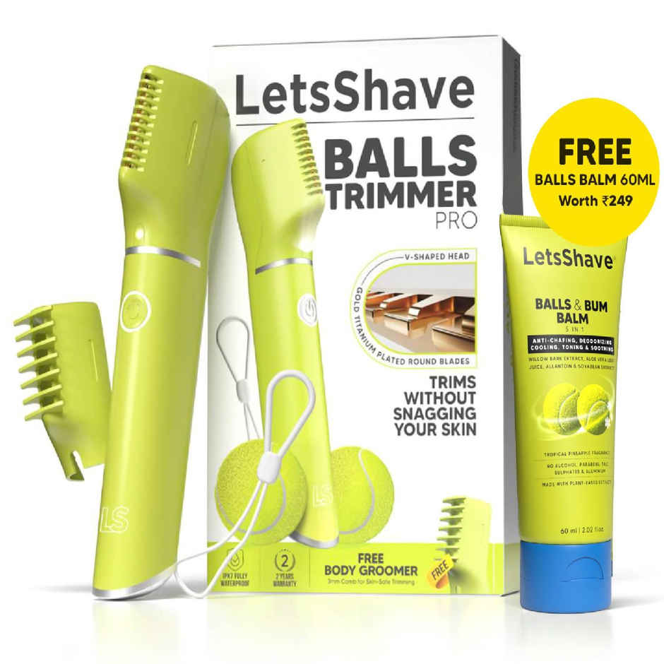 LetsShave Private Part Trimmer for Men | Waterproof and Skin-Safe | 90 Min Runtime