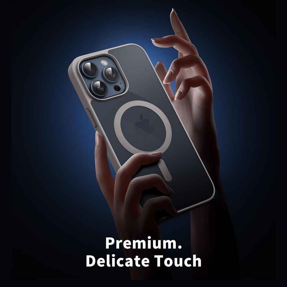 ExpressB For iPhone 15 Pro Case Thin Matte Anti-Scratch For Magsafe Shockproof Protection - Grey