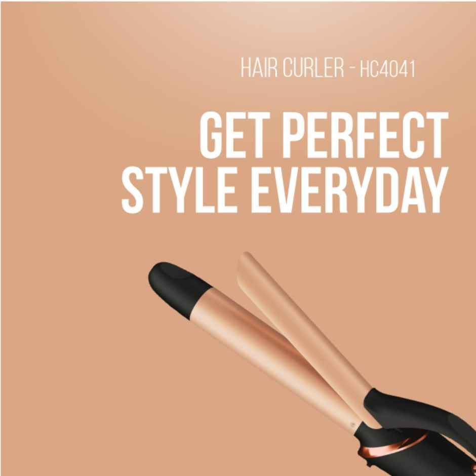 Havells HC4041 Hair Curler - Plastic | 50W | Corded Electric | Long Lasting Curls