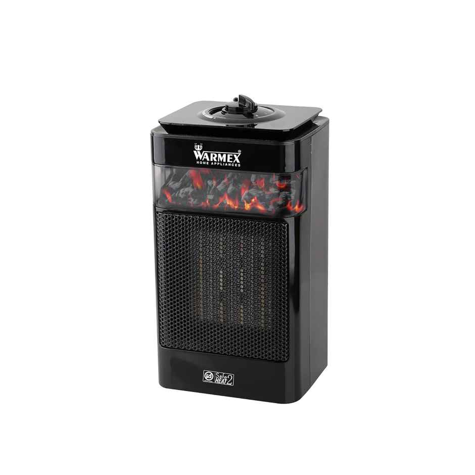 Warmex Bonfire Room Heater For Home | Fast Heating With 2 Heat Setting 750/1500 W - Black